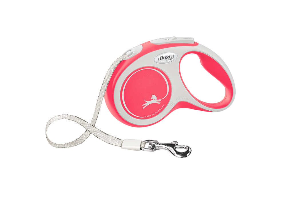 Flexi New Comfort | banda | 5 m | rosu pentru câini