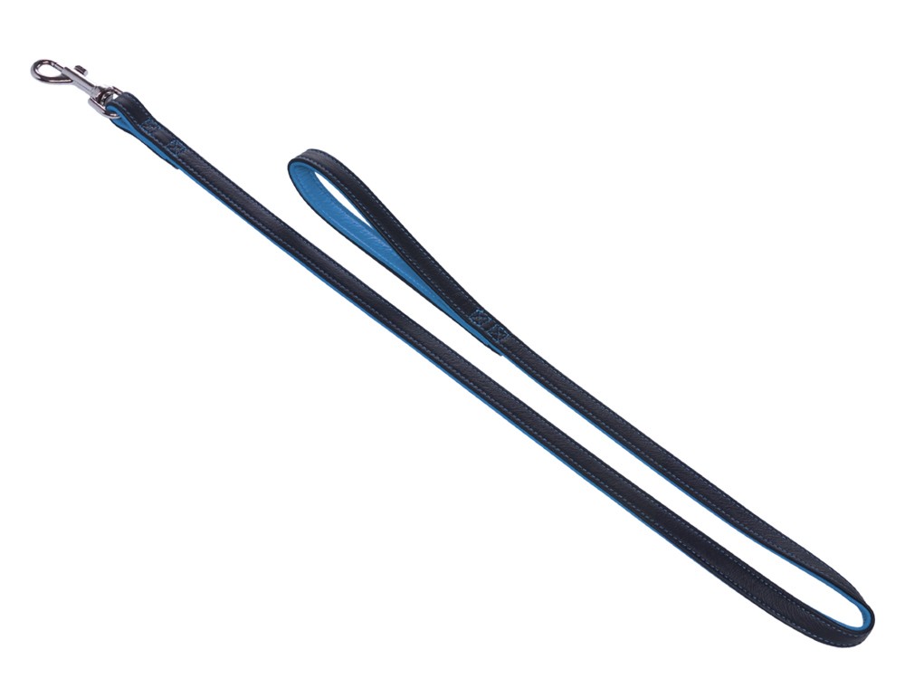 Lesa pentru câini 'PACIFIC' | din piele de vita (Italia) | turcoaz | L: 120cm; W: 14mm