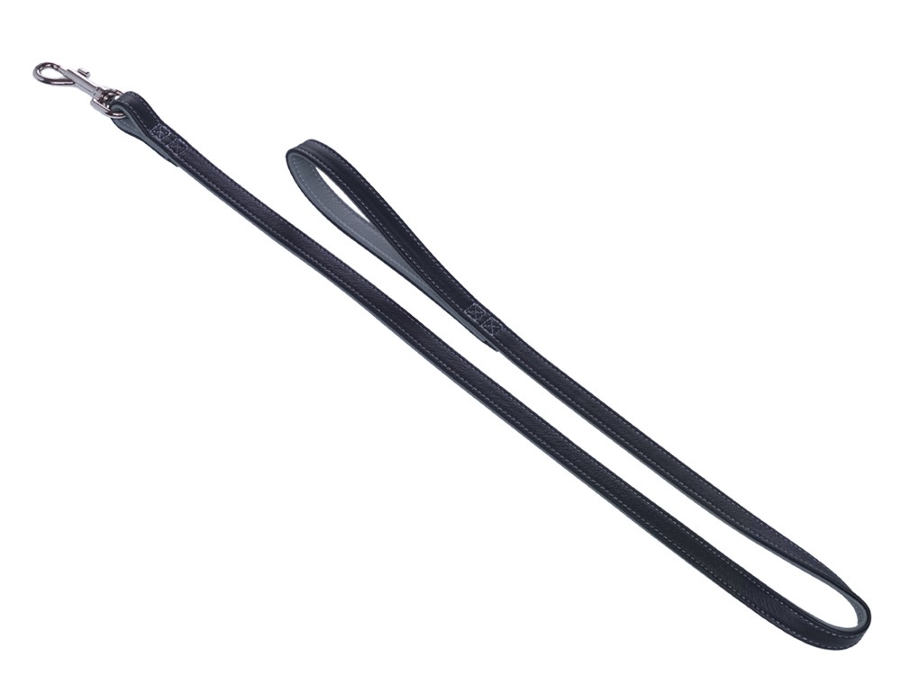 Lesa pentru câini 'PACIFIC' | din piele de vită (Italia) | gri | L: 120cm; W: 14mm