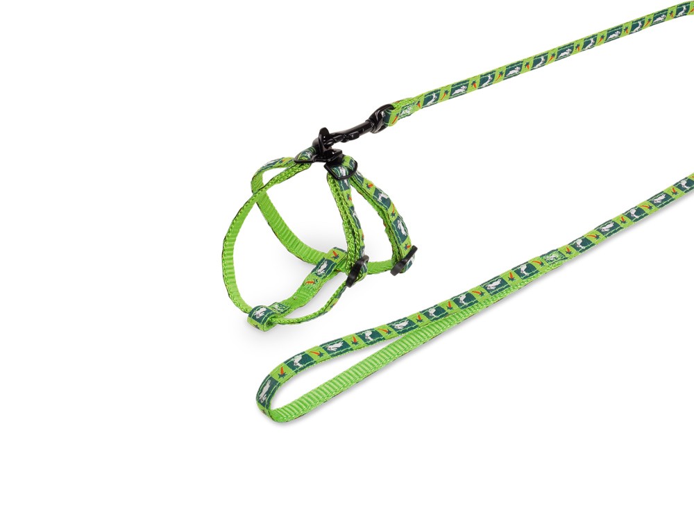 Set nylon pentru iepuri 'Morcov', verde