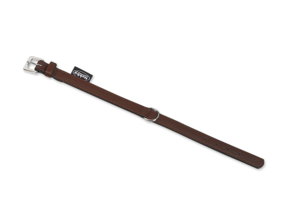 Zgarda din piele 'SOUTH' | maro | 52 CM (41-49 CM); 25/28 MM