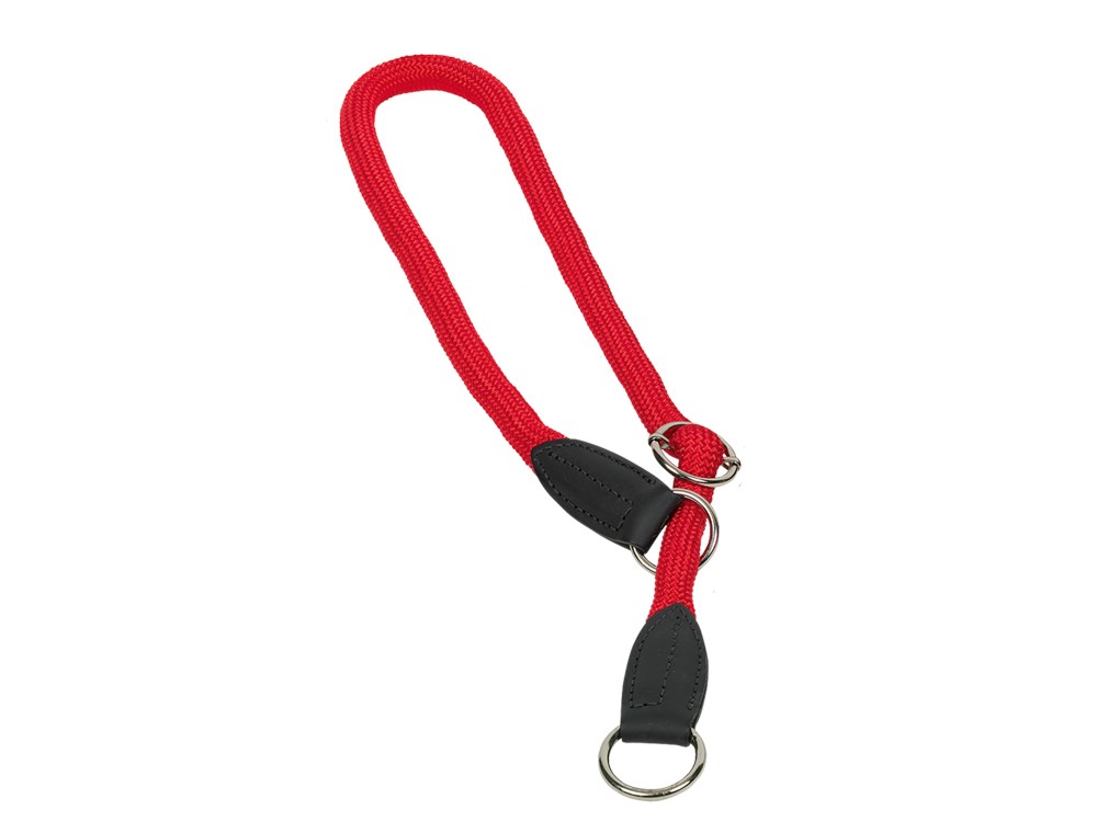 Zgarda strangulatoare cu opritor FUN ROYAL | roșu | L: 60 CM; W: 13 MM pentru câini