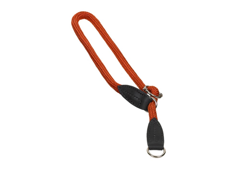 Zgarda strangulatoare cu opritor FUN ROYAL | terracotta | L: 60 CM; W: 13 M pentru câini