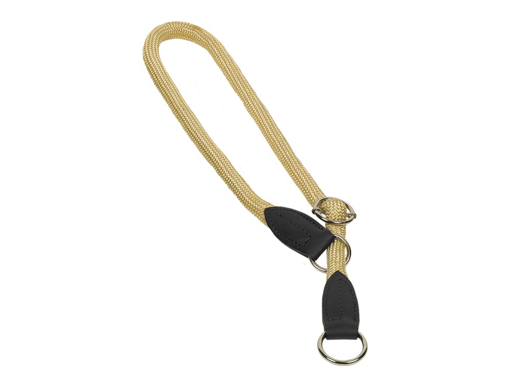 Zgarda strangulatoare cu opritor 'FUN ROYAL' bej L: 70 CM; W: 13 MM pentru caini