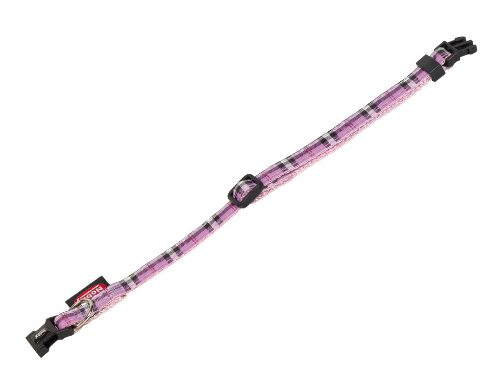 Zgarda pentru caini TARTAN | mov | L: 20-35 CM; W: 10 MM