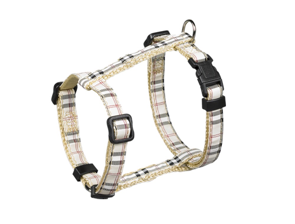 Ham pentru câini 'TARTAN' | bej | piept: 20-35 CM; L: 10 MM