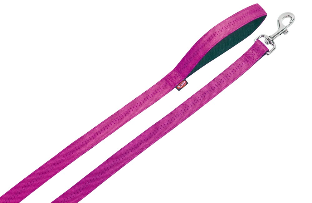 Lesa pentru câini 'SOFT GRIP' | fuchsia/negru | L: 120 CM; W: 10 MM