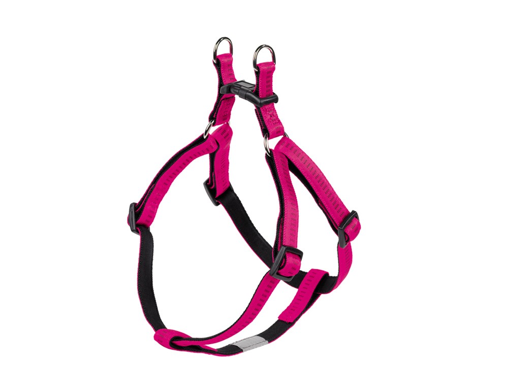 Ham pentru câini 'SOFT GRIP' | fuchsia/negru | piept: 40/56 CM; W: 15 MM