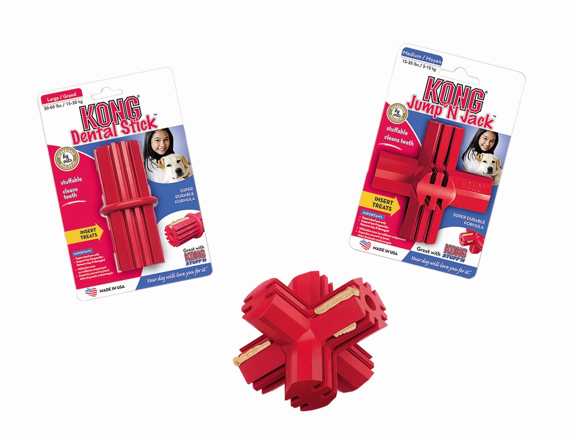 Jucărie pentru câini 'KONG DENTAL JUMP'N JACK' | L | cauciuc natural