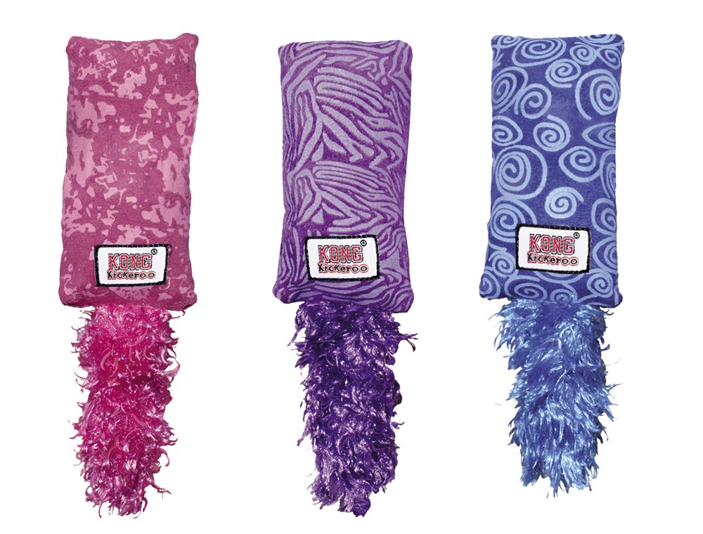 Jucărie pentru pisici 'KONG KICKEROO KITTEN' | culori asortate | cu catnip