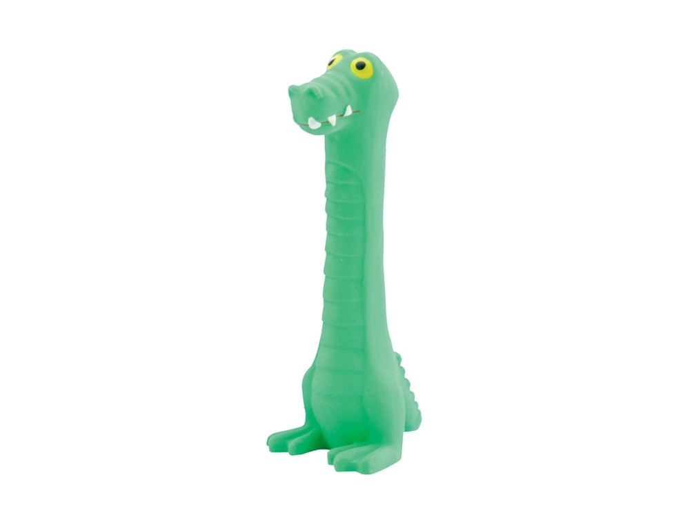 Jucărie din latex pentru câini | 'BEANPOLE CROCODILE' | verde | 18 CM