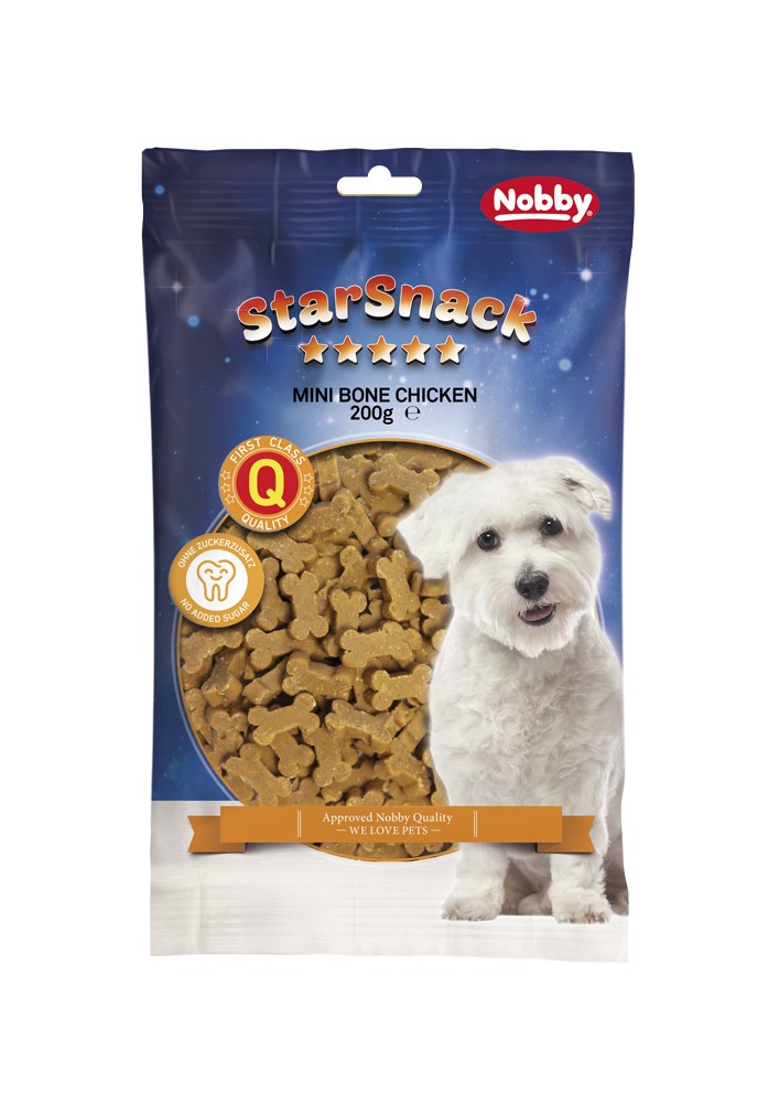 STARSNACK MINI BONES CHICKEN, BAG; 200 G