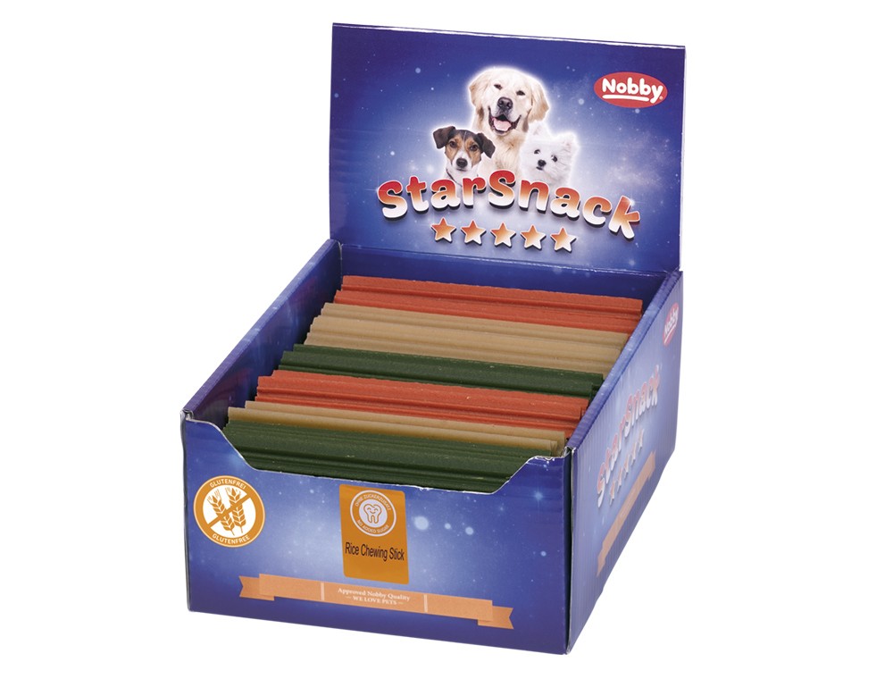 StarSnack Băț de mestecat din orez expus 70 buc; 17 cm pentru caini
