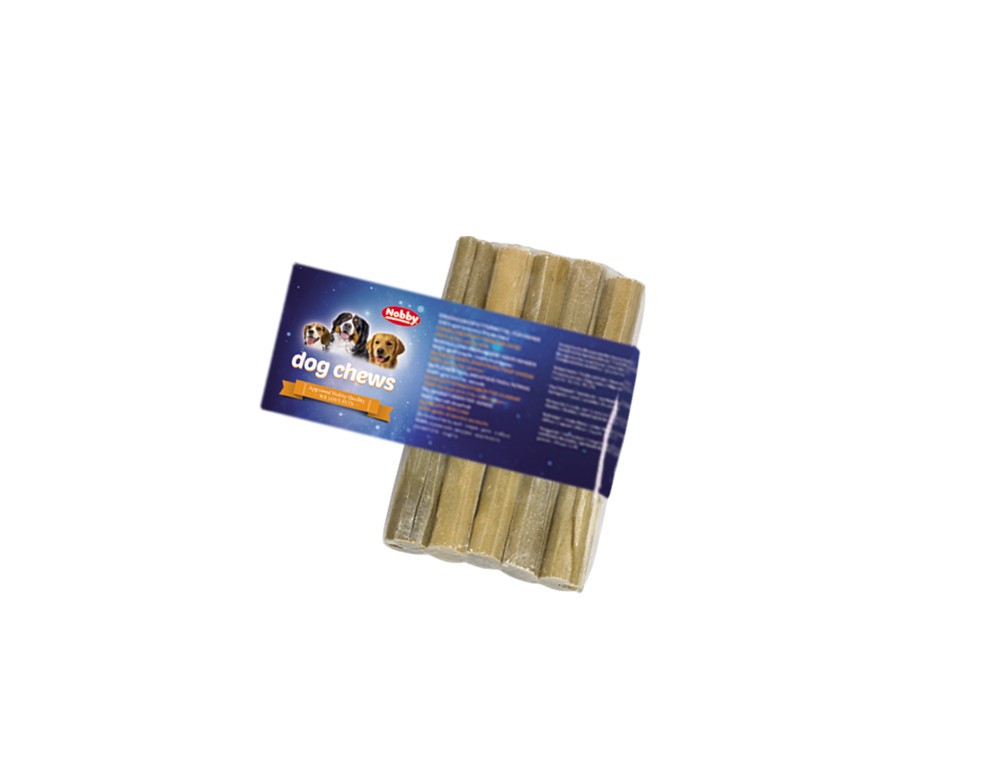 Rola de ronțăit din piele presată | 5 buc. | calitate Tailanda | 13 CM; Ø 15 MM; 25 G