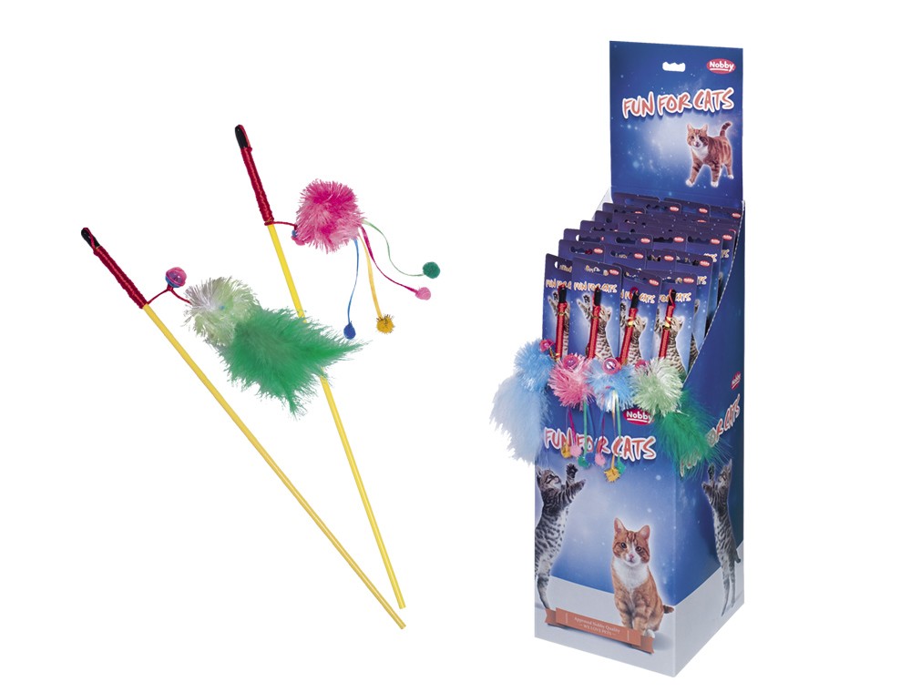 Băț cu pluș, expunere 36 buc pentru pisici