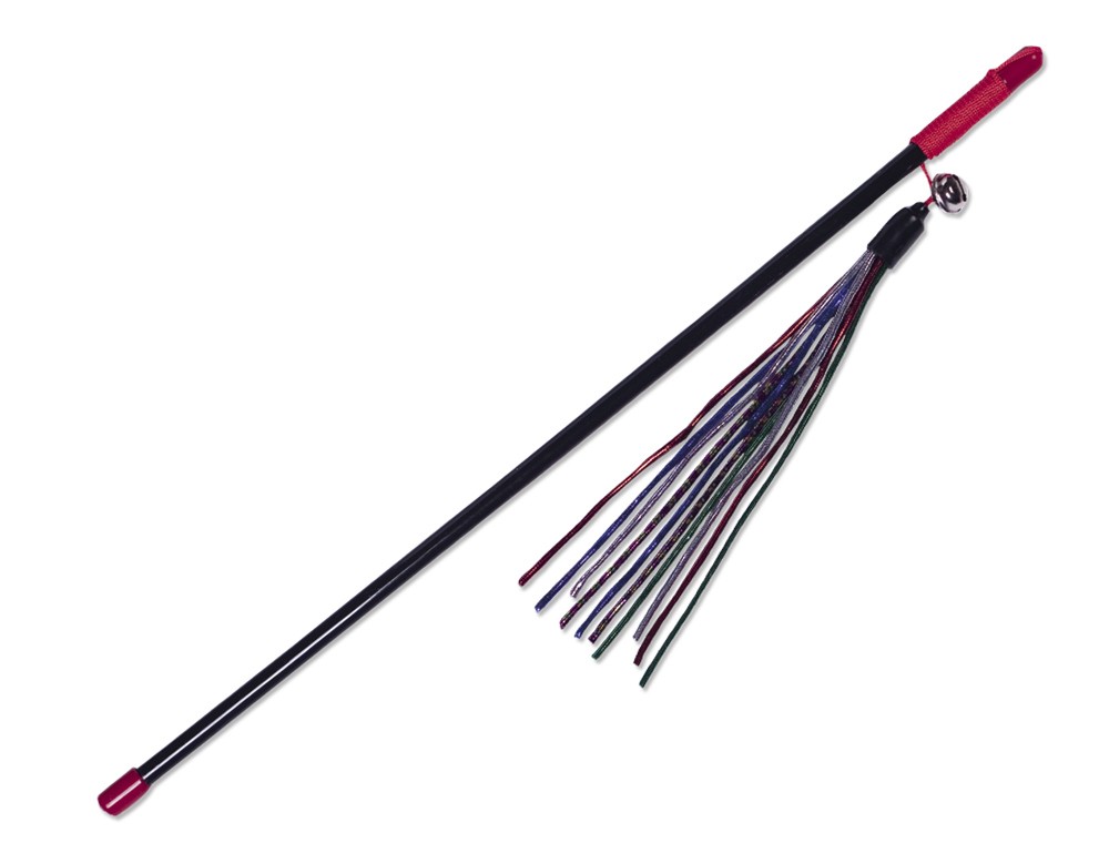 Undiță cu fire pentru pisici | 46 cm | undiță cu jucărie: 90 cm