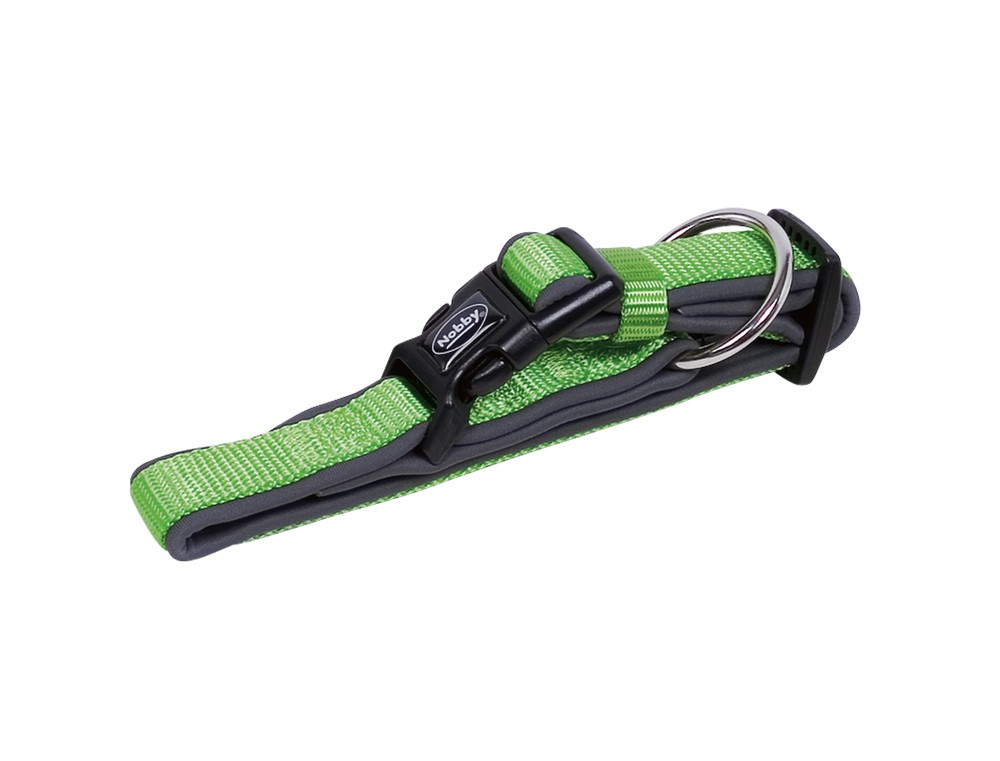Zgarda pentru caini 'CLASSIC PRENO' | verde neon/gri | L: 20-30 CM; W: 15