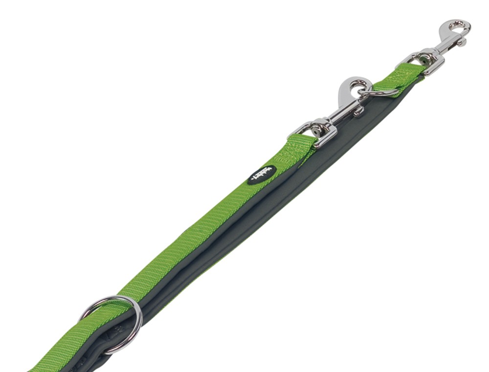 Lesă de antrenament 'CLASSIC PRENO', VERDE NEON / GRI L: 200 CM; pentru câini