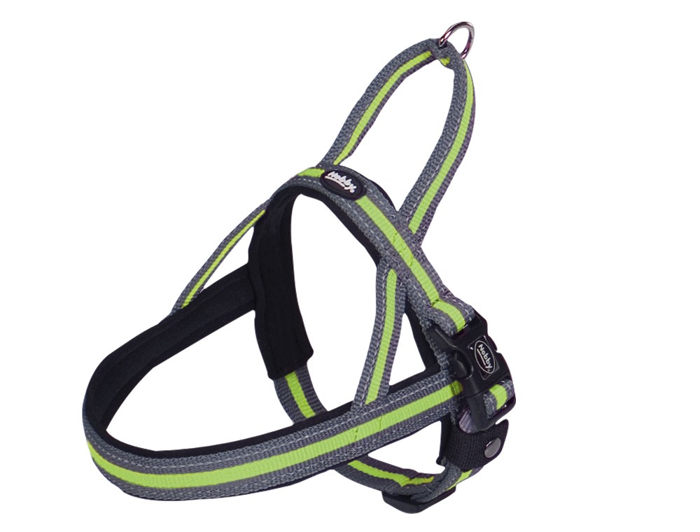 Ham norvegian pentru câini 'Variado' | galben neon | W: 40/45mm; L: 54cm + 68-85cm
