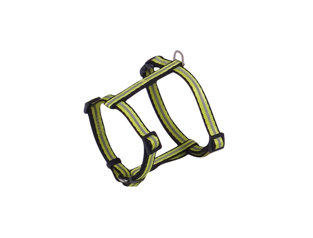 Ham pentru câini 'Mini Reflect' | galben neon | B: 10mm; L: 25-35cm