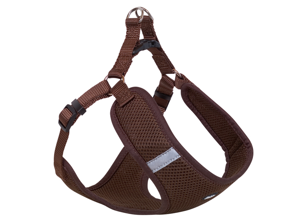 Ham pentru câini 'Mesh Reflect' | maro | B:10 mm; L: 28-33 cm +32 cm