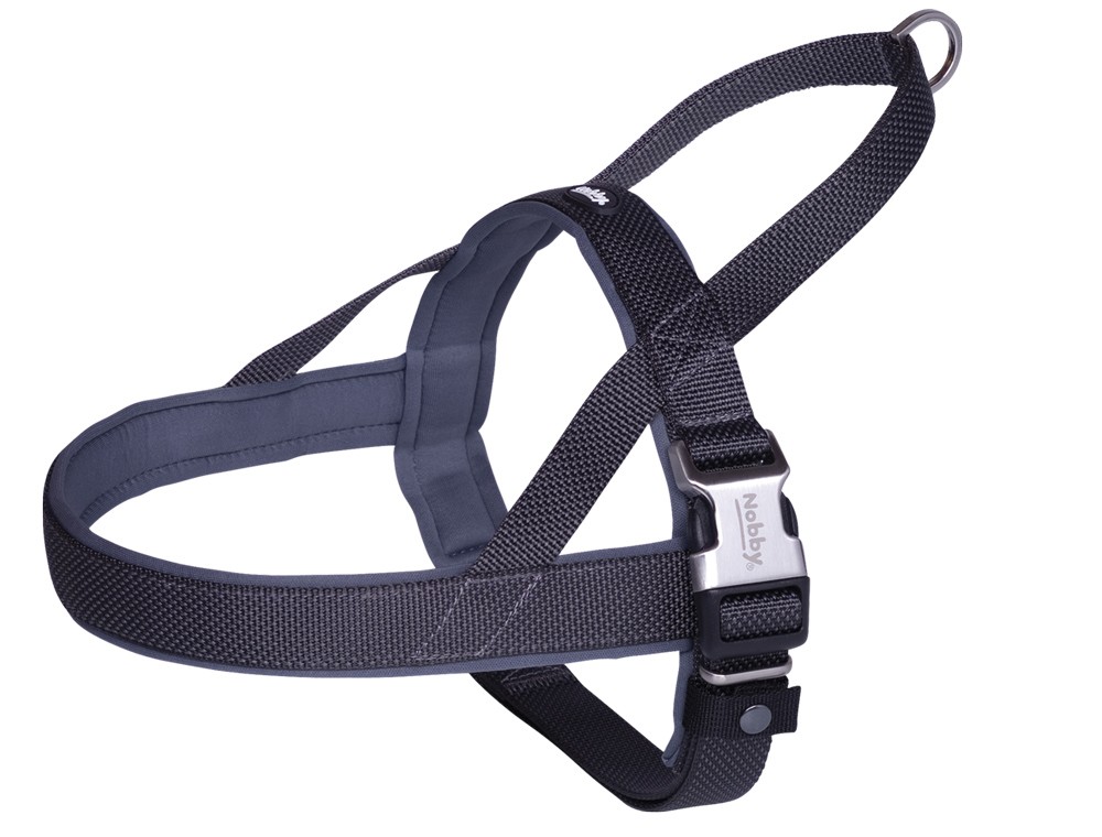 Ham norvegian pentru câini 'Classic Preno Royal' | gri inchis | L: 68-85 cm + 54 cm; W: 40/45 mm