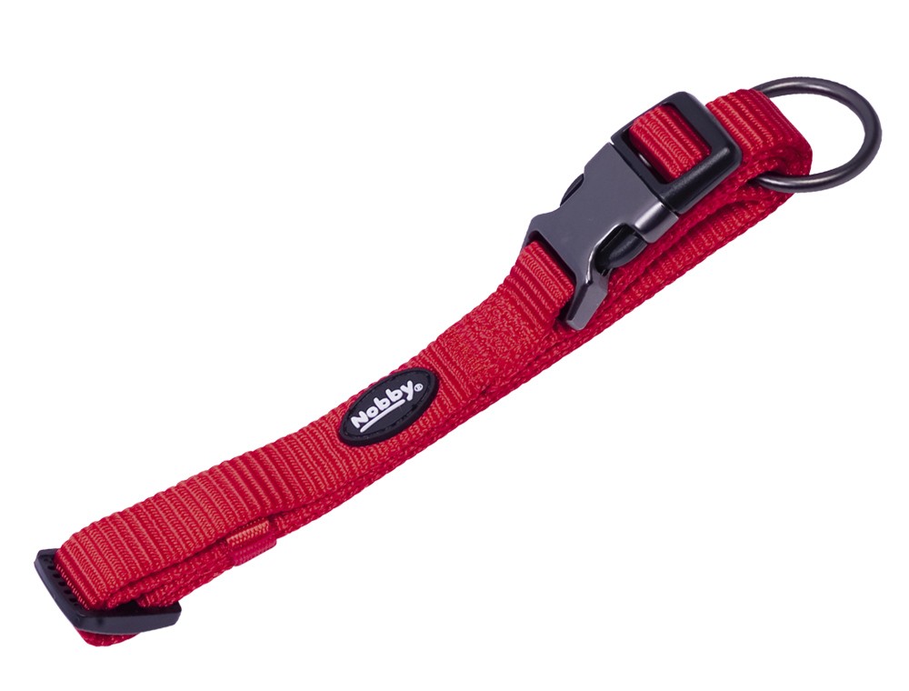 Zgarda pentru câini | 'Classic Comfort' | rosu | L: 30-45 cm; B: 15 mm