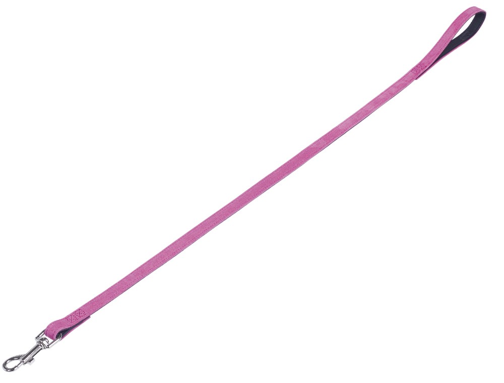 Lesa pentru câini 'VELOURS' | fuchsia (Passion) | din piele de vită (Italia) | L: 100cm; W: 14mm