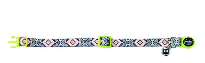 Zgarda pentru pisici | 'Oriental' | verde multicolor