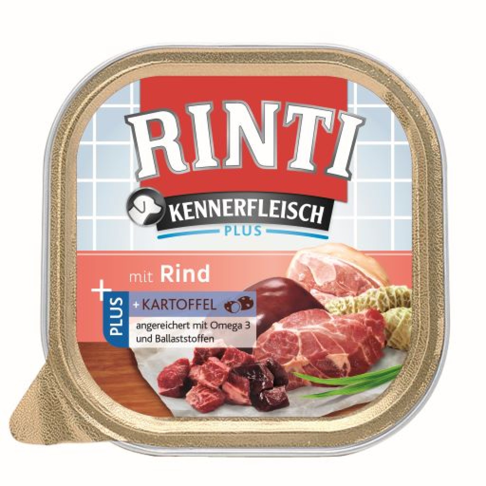 RINTI KENNERFLEISCH PLUS 9x300g Pateu - Vita + Cartofi pentru câini