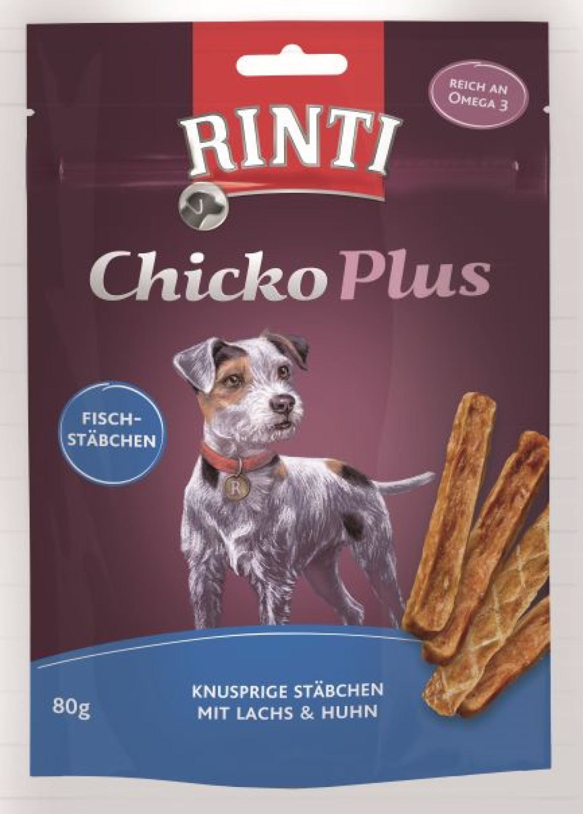 RINTI CHICKO PLUS 12x80g Punga - Baton cu Somon & Pui