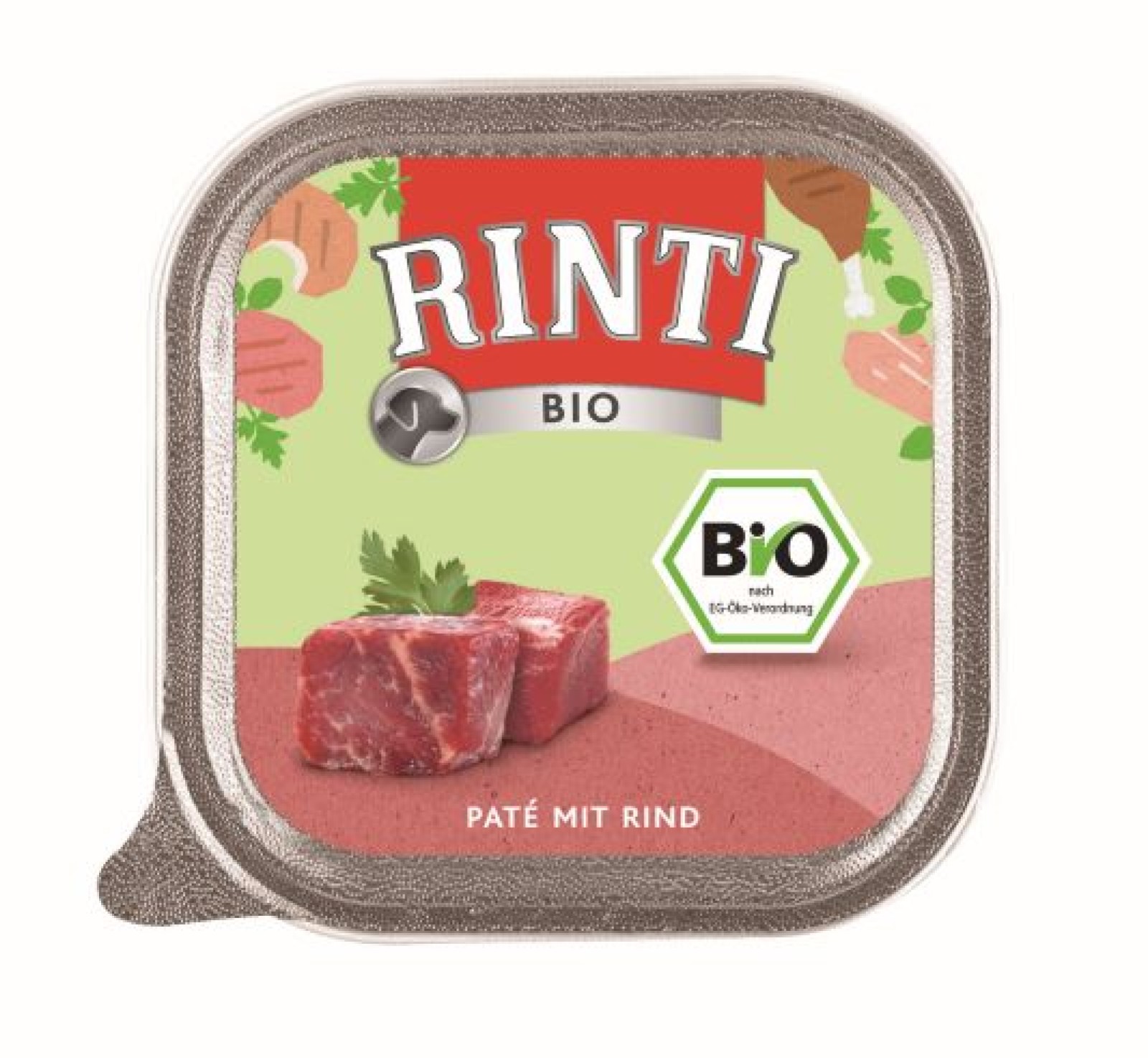 RINTI BIO 11x150g pateu - Bio cu vita pentru caini
