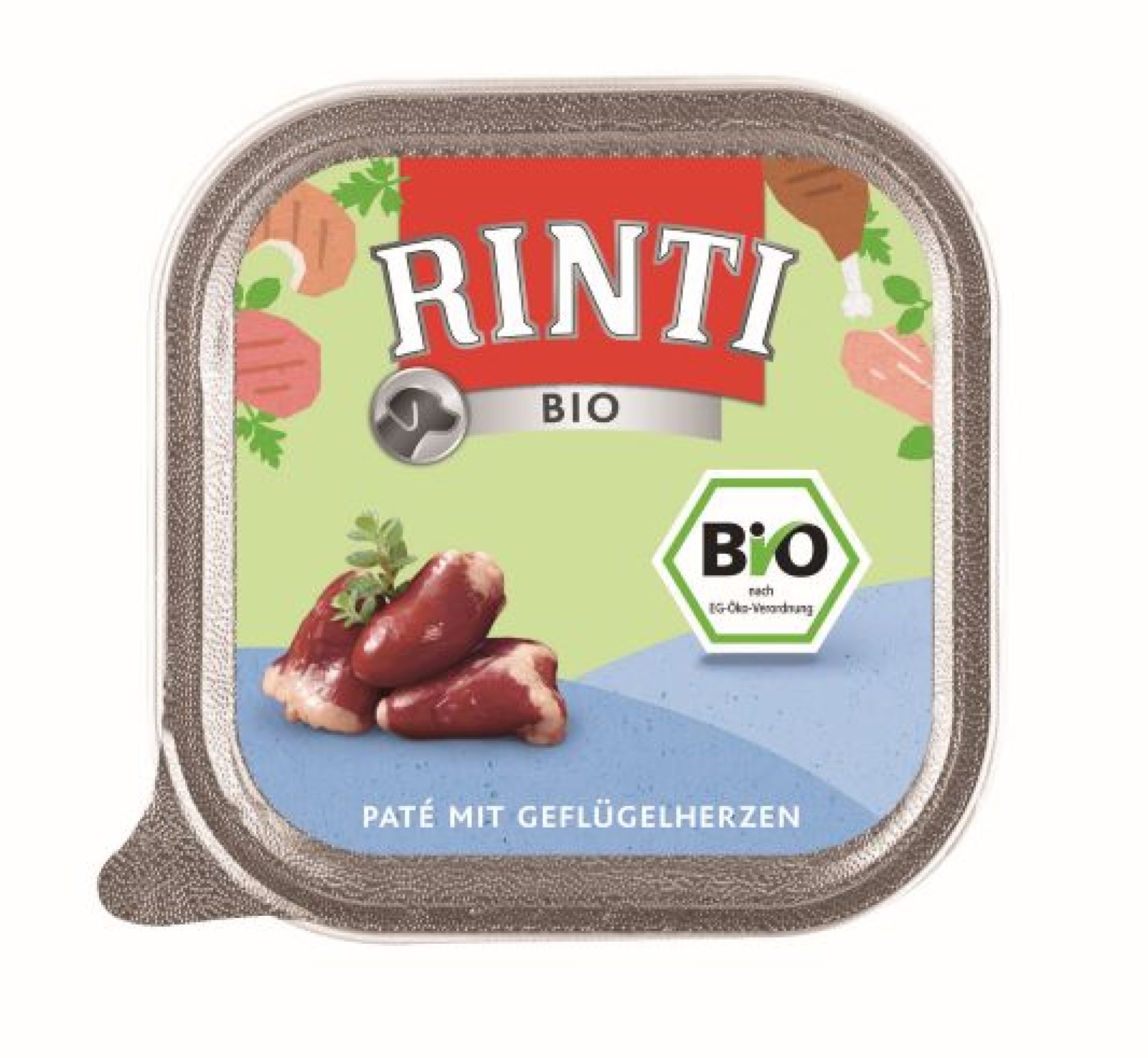 RINTI BIO 11x150g pateu - Bio cu inima de pasare