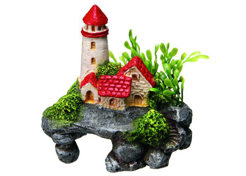 Accesorii pesti | Ornament pentru acvariu | "LIGHTHOUSES" | asortate |  7,5-8,5 CM | 6 buc.