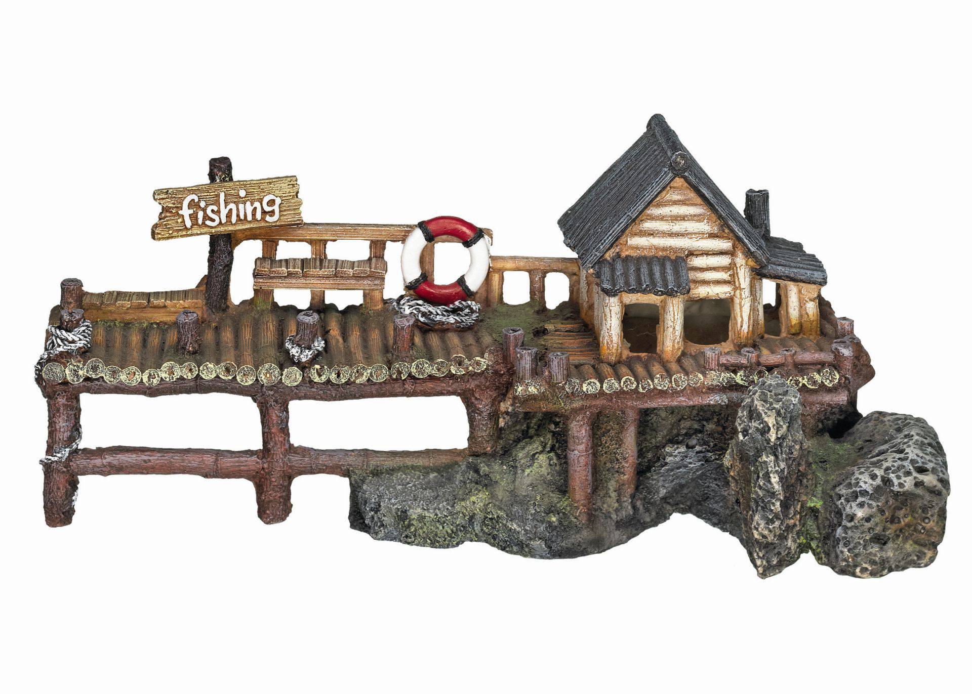 Accesorii pesti | Ornament pentru acvariu | "WHARF" | L36 X W15,5 X H15 CM