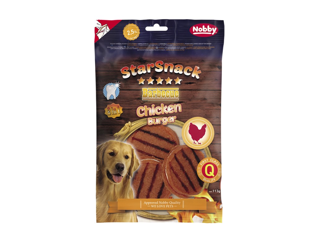 StarSnack Chicken Burgerapp. 113 g, 6,5 cm, 3 pcs