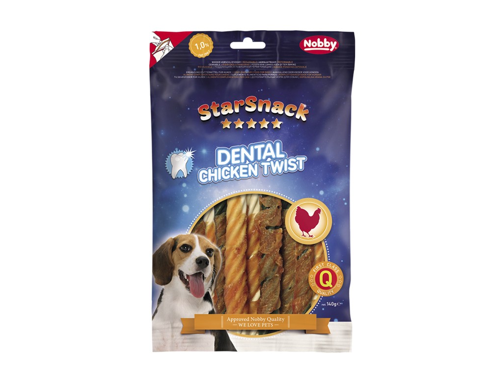 Recompense caini | StarSnack Dental Chicken Twist | app. 12,5 cm | 5 buc. | app. 140 g