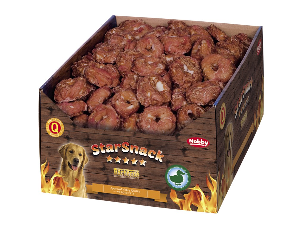 Starsnack Barbecue Duck Donut | Display 200 buc. | ca. 5 cm, 25 g