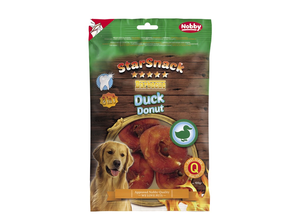 StarSnack Barbecue Duck Donutapp. 5,0 cm, 4 pcs., app. 100 g