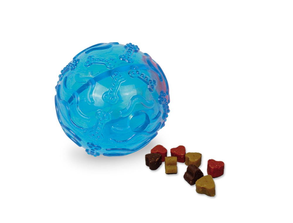 TPR TREAT BALL,BLUE 8 CM