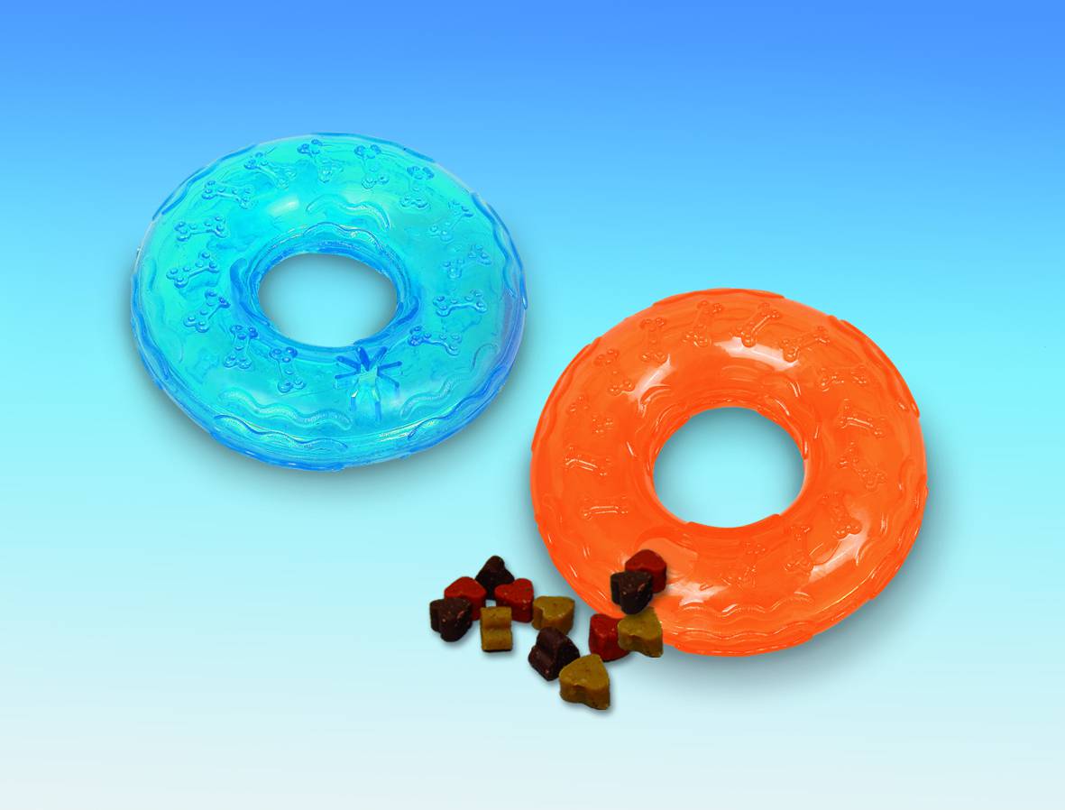 TPR TREAT RING,BLUE 10 CM