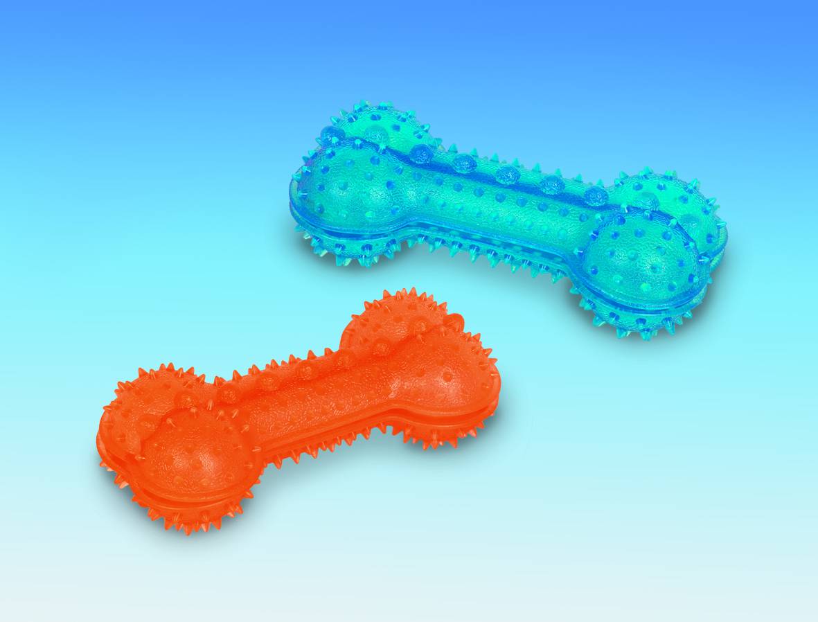 TPR TREAT BONE,ORANGE 17,5 CM