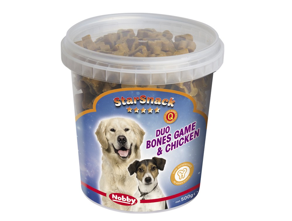 STARSNACK "DUO BONES GAME & CHICKEN", CAN 500 G