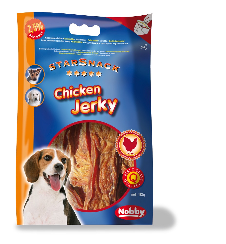 STARSNACK "CHICKEN JERKY". 113 G