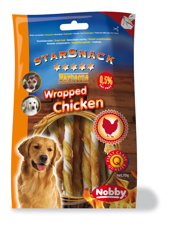 STARSNACK BARBECUE "WRAPPED CHICKEN", 70 G