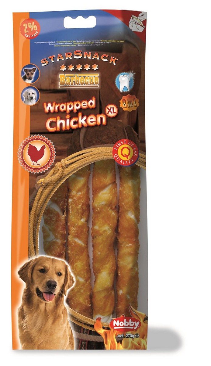 STARSNACK BARBECUE "WRAPPED CHICKEN", XL, 270 G