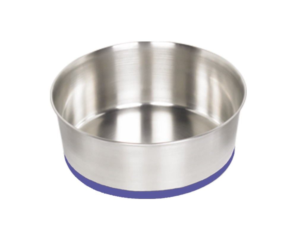 STAINLESS STEEL BOWL HEAVY, ANTI SLIP, ? 11,5 CM 0,40 LTR.