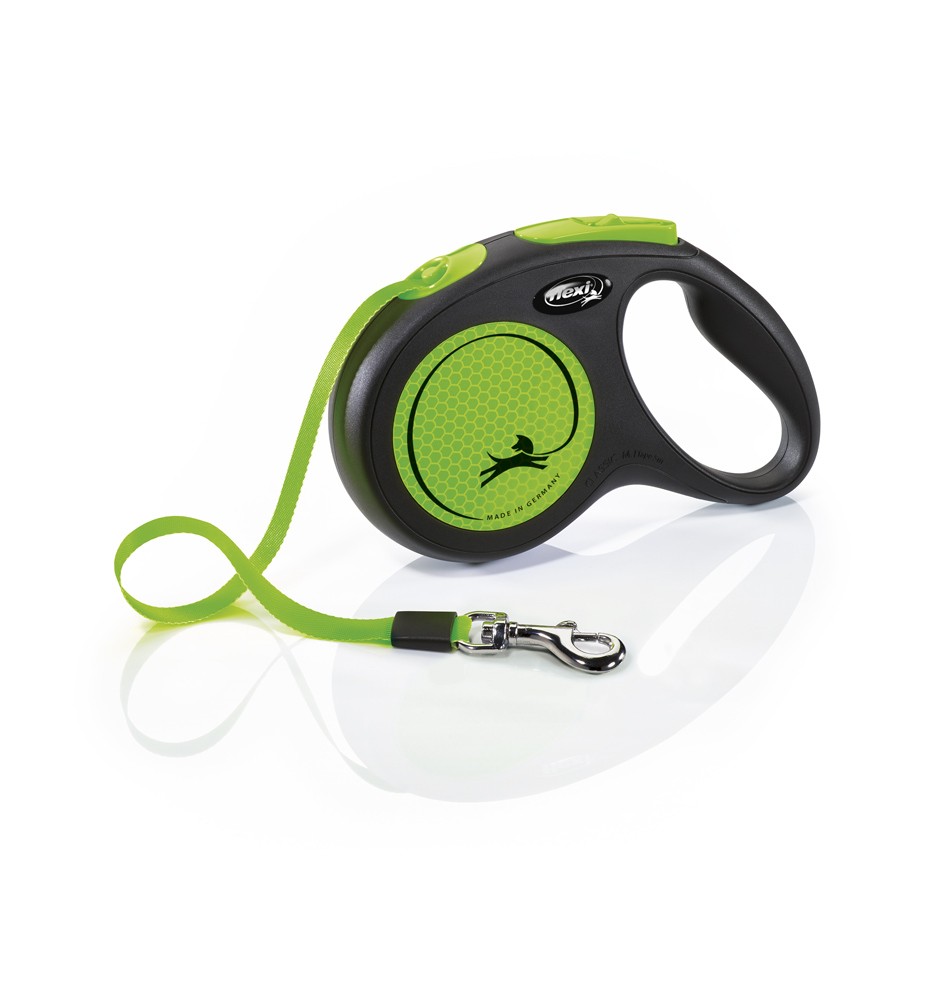 Lesa retractabila caini | Flexi New Neon Special Edition | verde-neon | Snur 5 m