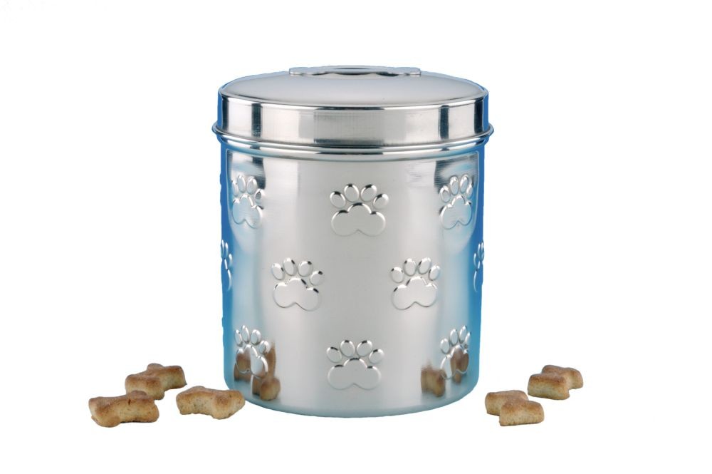 SNACK-TREAT JAR STAINLESS STEEL, SET 1X0,90 LTR + 1X1,65 LT