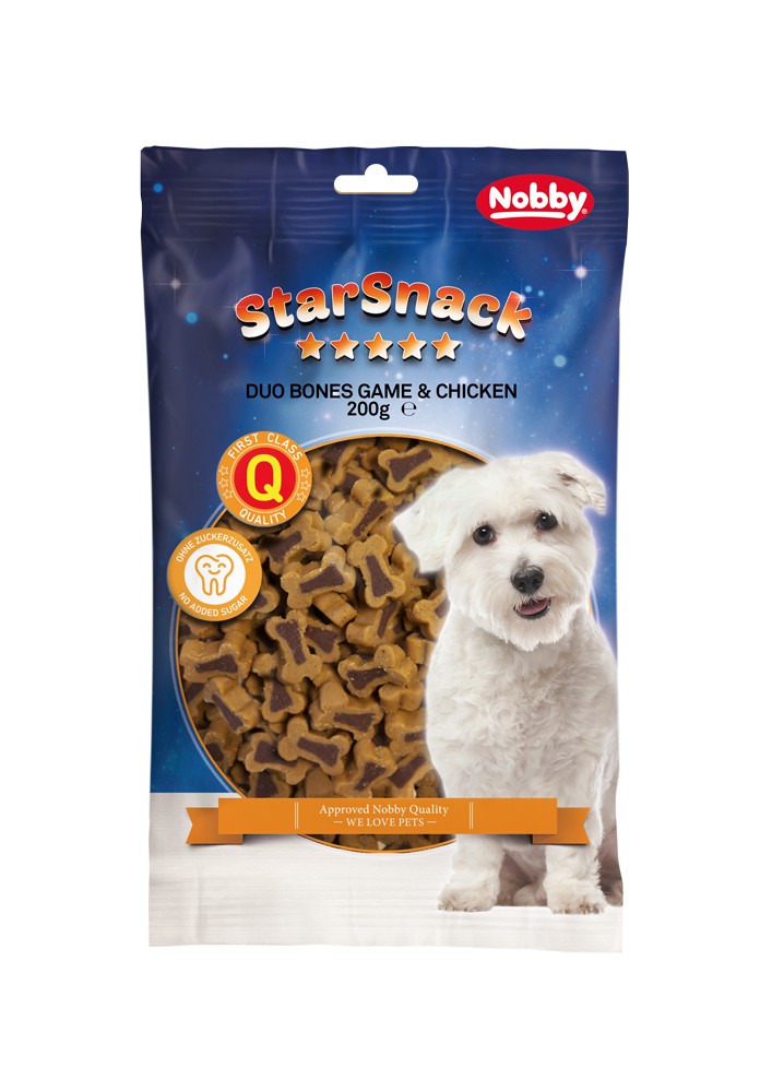 STARSNACK "DUO BONES GAME & CHICKEN", BAG; 200 G